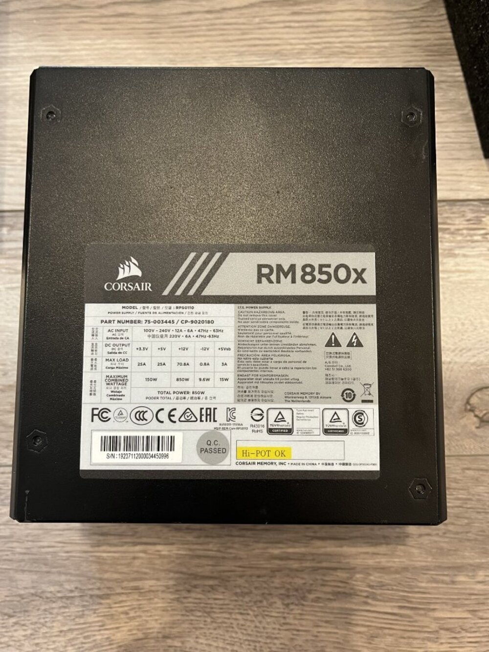 PSU Corsair RM 850x (2019)